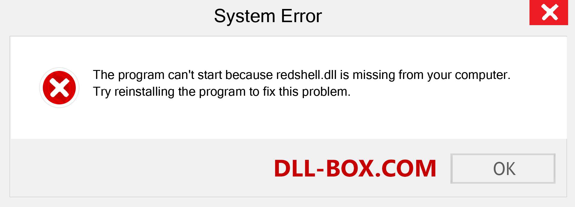  redshell.dll file is missing?. Download for Windows 7, 8, 10 - Fix  redshell dll Missing Error on Windows, photos, images